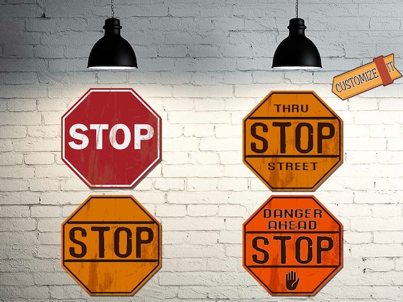 Custom Vintage Stop Sign - METAL - Etsy