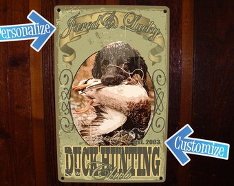 Letrero de caza de patos personalizado