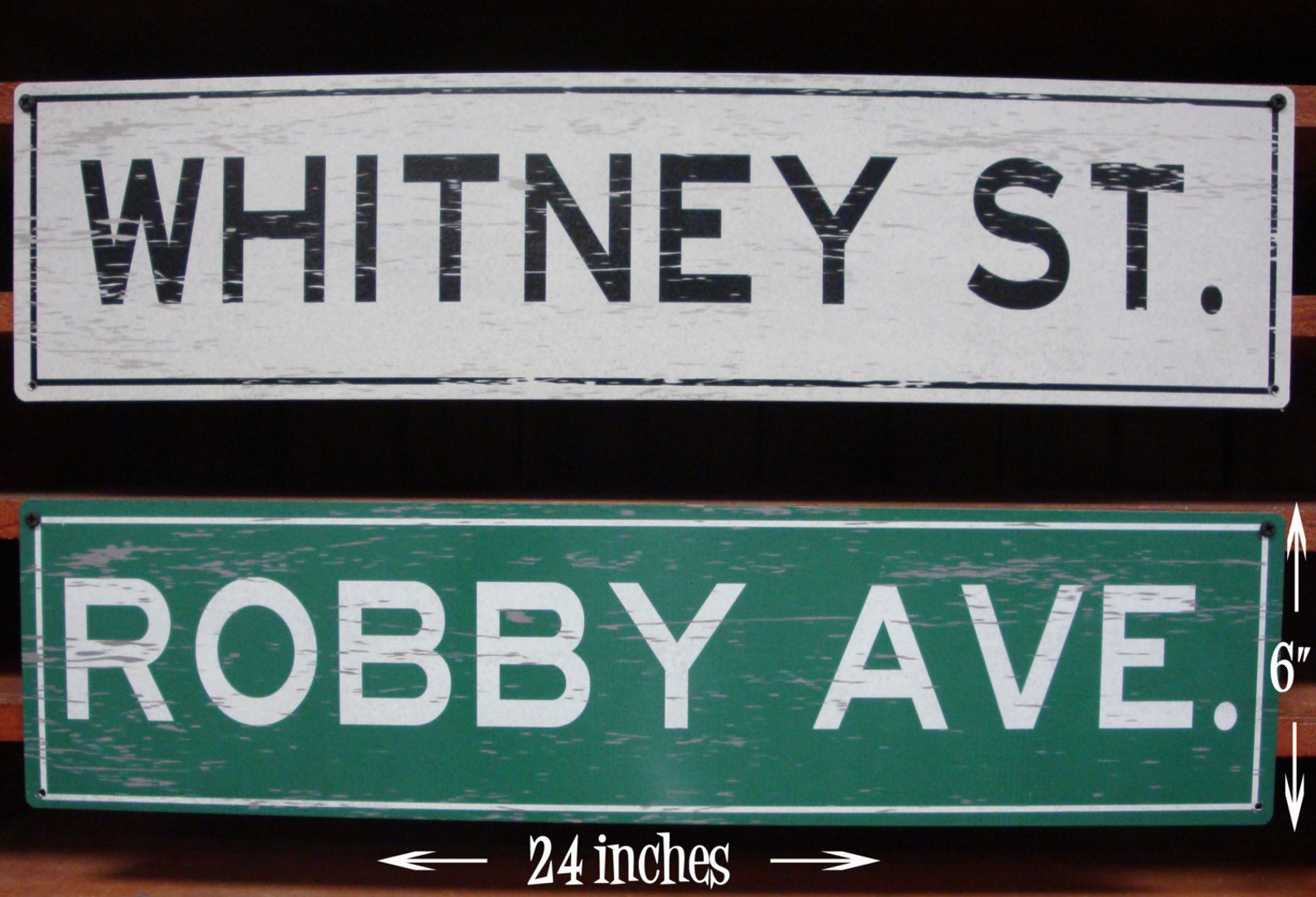 Custom, Personalized, Metal Street Sign. Vintage Green or White. - Etsy
