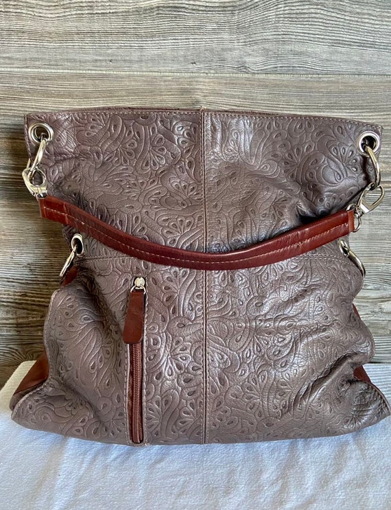 Vintage Lavorazione Artigianale Brown Leather Fold