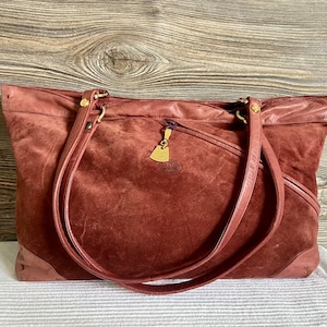 Vintage BALLY Brown Leather Tote Shoulder Bag Ship Free