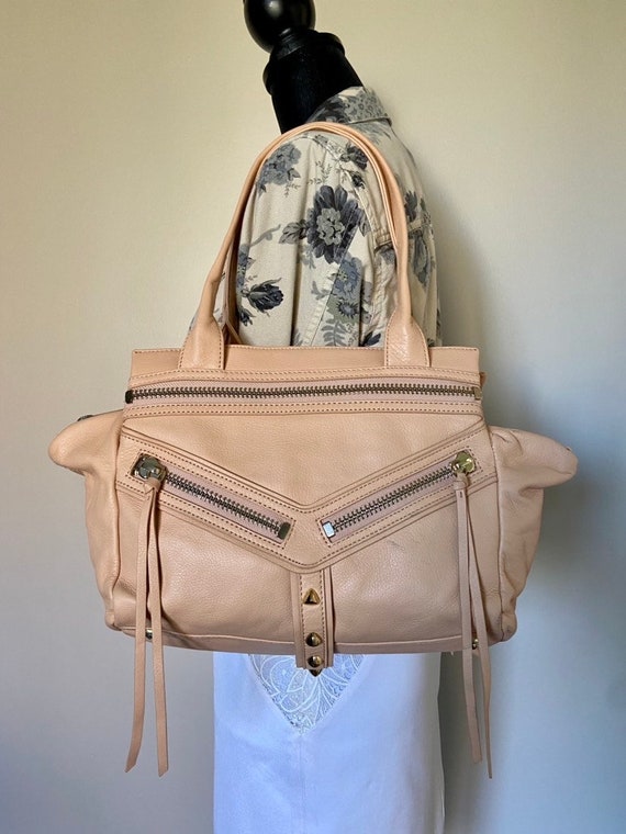 Vintage BOTKIER Trigger Latte Leather Satchel Sho… - image 6