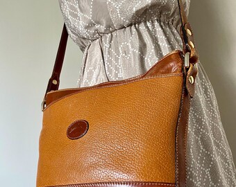 Vintage Delfino Brown Leather Shoulder Bag Purse Ship Free - Etsy