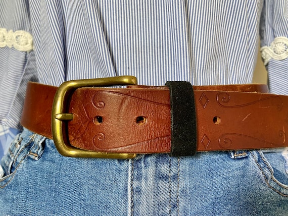 Lucky Brand Brown Leather Belt PLAQUE BUCKLE BELT | Lucky Brand main image 2