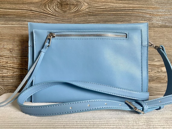 Vintage Sam Edelman Blue Leather Maisie Passport Crossbody