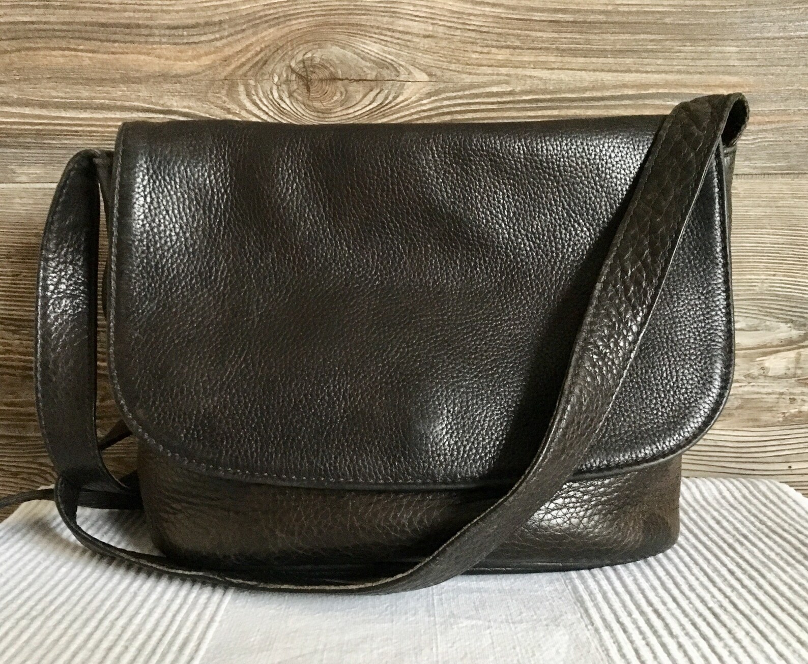 Vintage COACH Black Leather 4903 Sonoma Flap Messenger Etsy