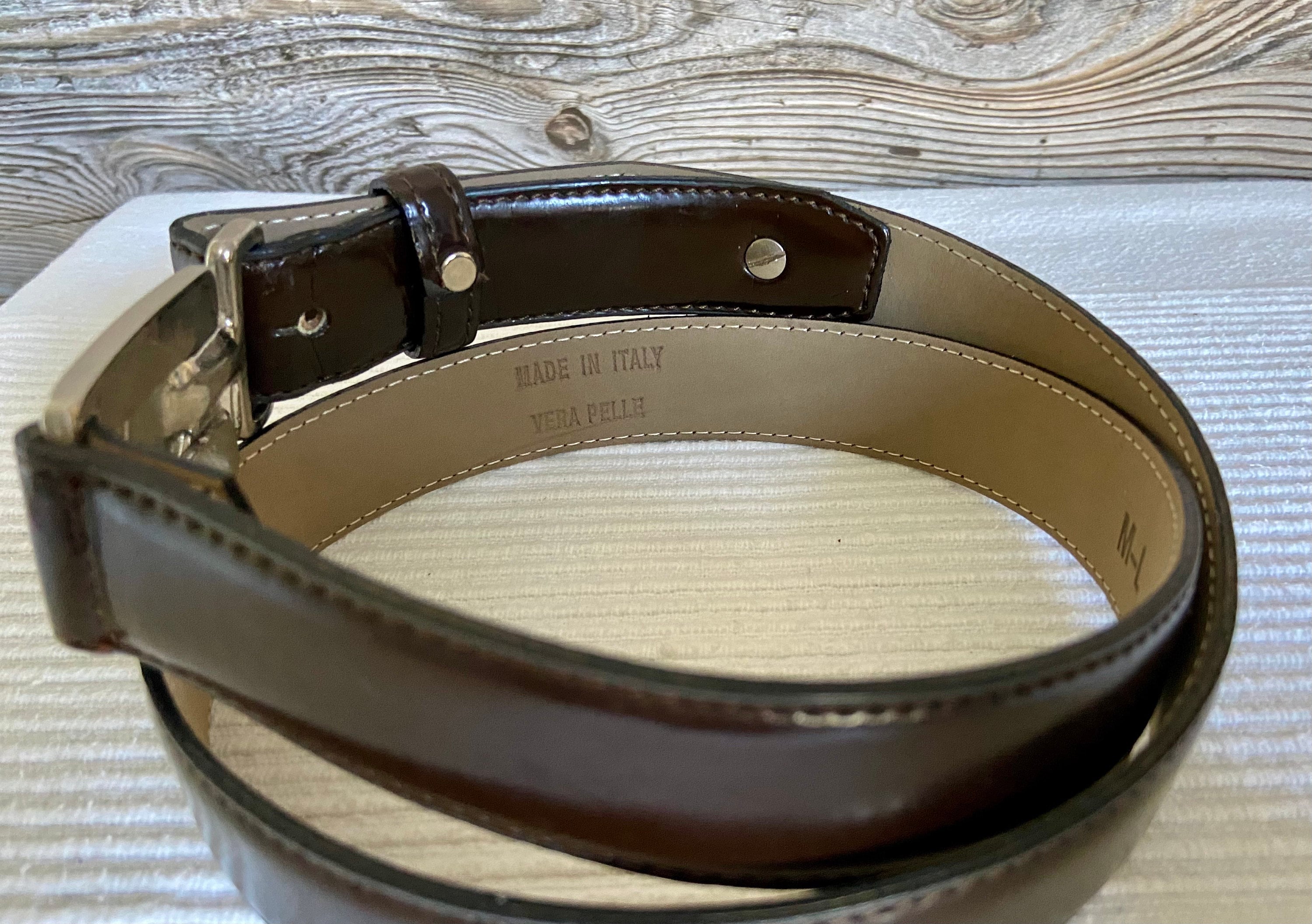 Vera Pelle Genuine Leather Made in Italy Size M Buckle Belt Women main image 2