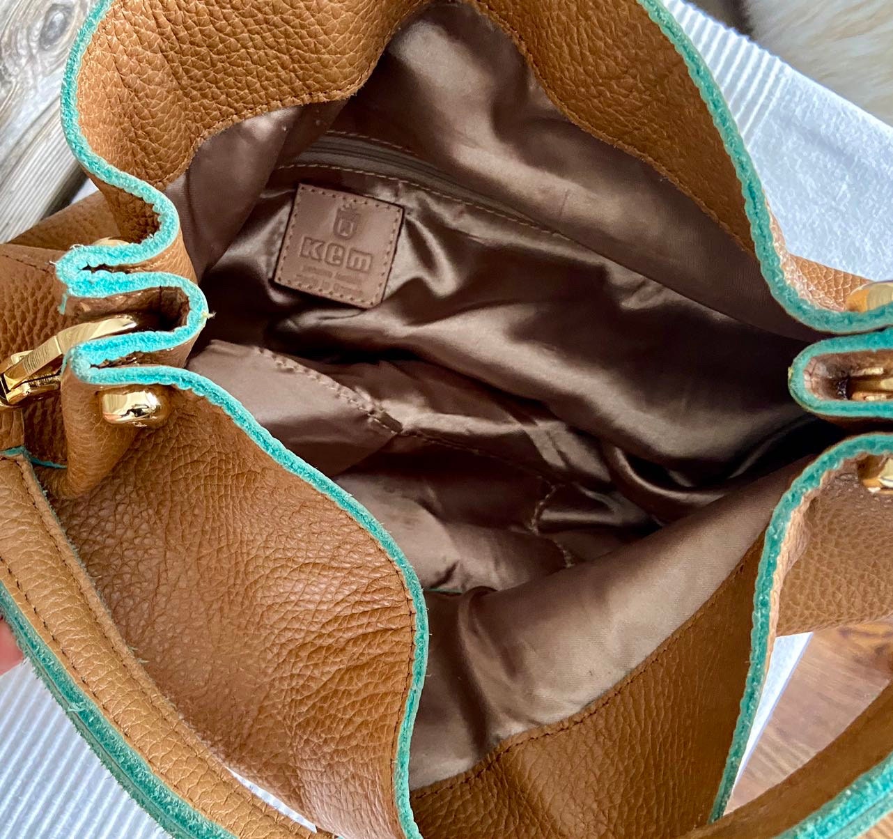 Vintage KEM Brown Leather Hobo Shoulder Bag Purse Ship Free Vintage KEM Brown Leather Hobo Shoulder Bag Purse Ship Free