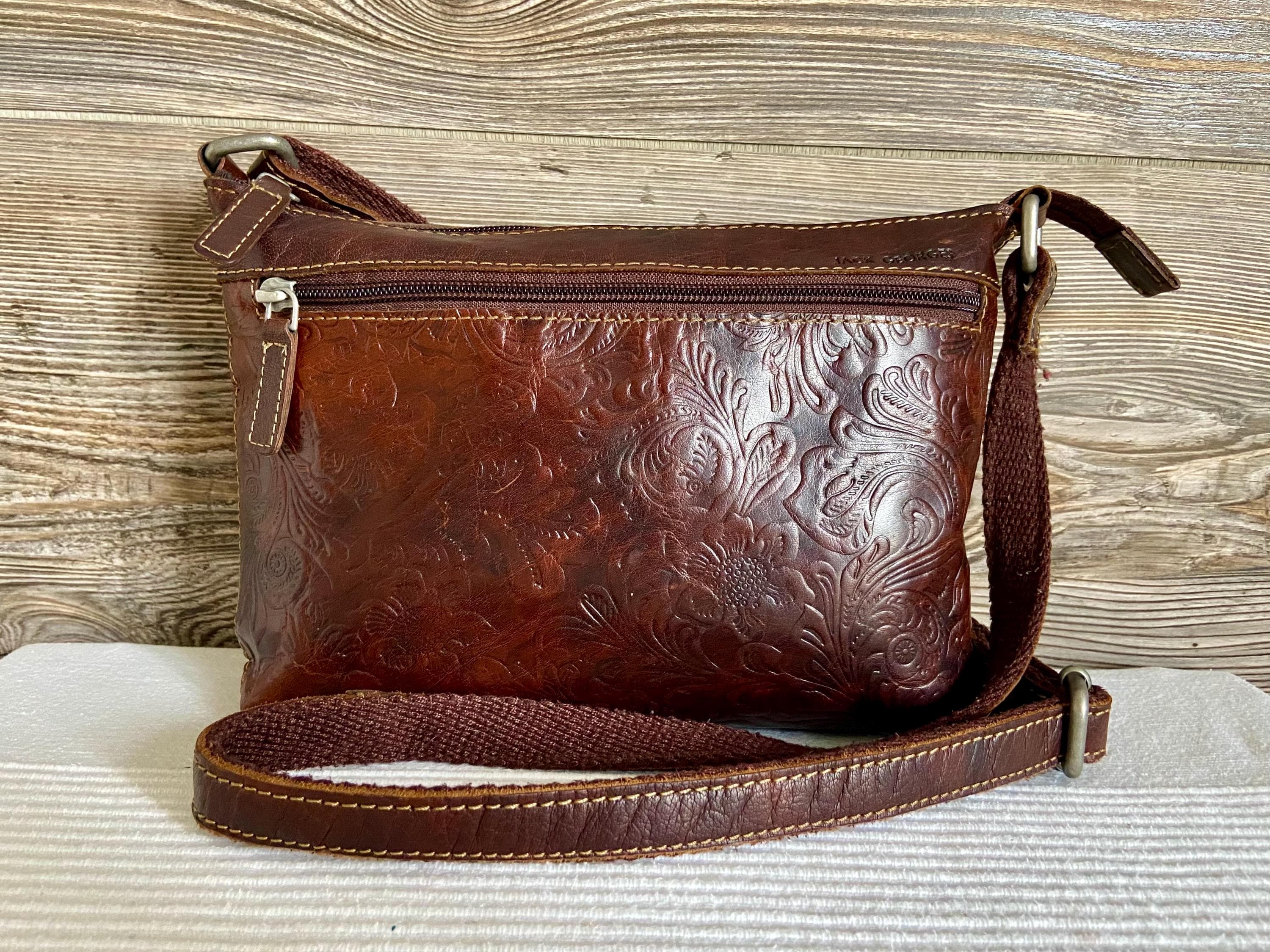 Jack Georges Brown Leather Aligator Embossed Backpack. BRN1589B jack georges bag products for sale | eBay main image 2