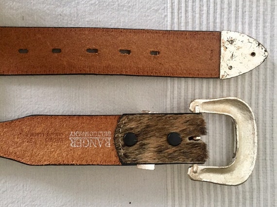 Cowhide Genuine Leather Studs Belt 