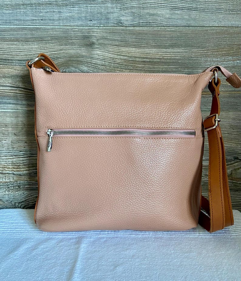 Vintage VALENTINA Leather Shoulder Bag Purse Made in Italy Ship Free image 7