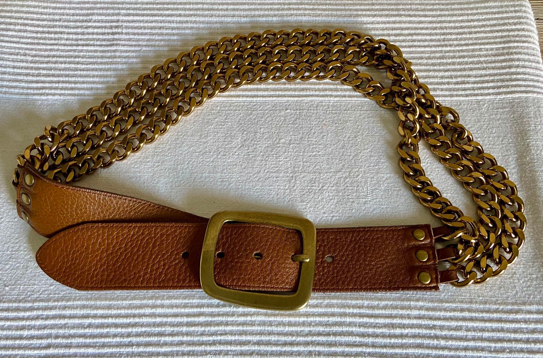 Vintage Linea Pelle By Mira K Leather Embossed Belt Size XS Women\'s Brown LINEA PELLE BY MIRA K. REDISH BROWN MADE IN ITALY GENUINE  main image 4