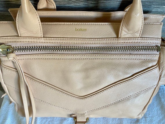 Vintage BOTKIER Trigger Latte Leather Satchel Sho… - image 4