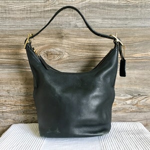 Vintage COACH 9823 Black Leather Legacy West Hobo Shoulder Bag