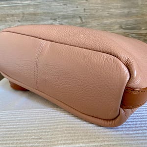 Vintage VALENTINA Leather Shoulder Bag Purse Made in Italy Ship Free image 6