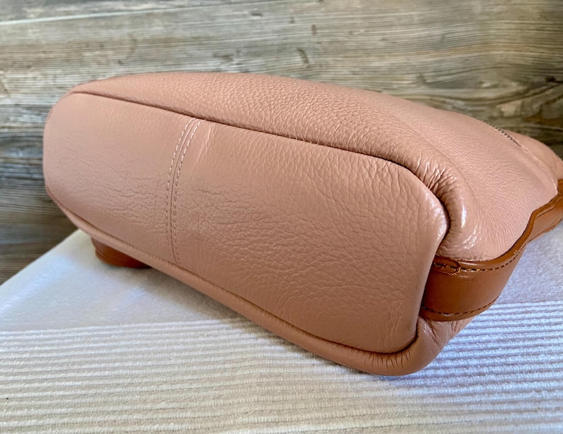 Vintage VALENTINA Leather Shoulder Bag Purse Made in Italy Ship Free image 6