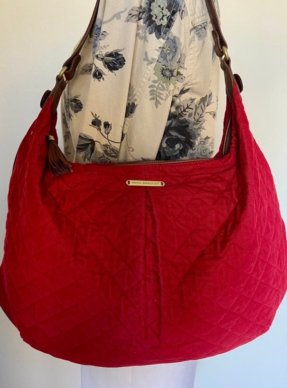 Vintage VERA BRADLEY Corduroy Hobo Shoulder Bag S… - image 10