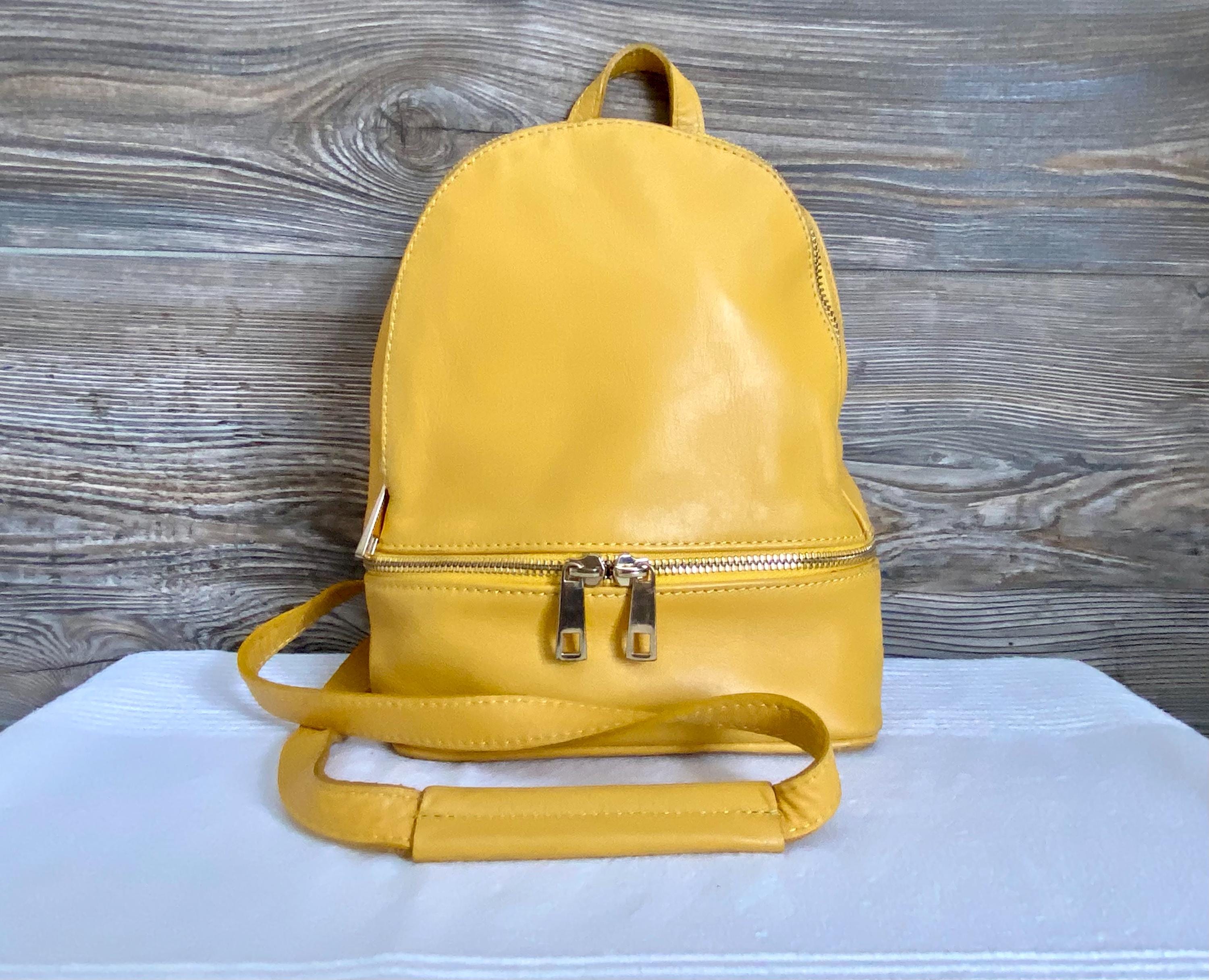 TERRIDA “Venetian” Yellow Leather Backpack Terrida Leather Bag - Etsy main image 3