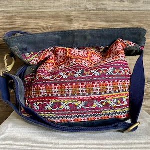 Vintage LUCKY BRAND Hobo Boho XL Shoulder Bag Ship Free
