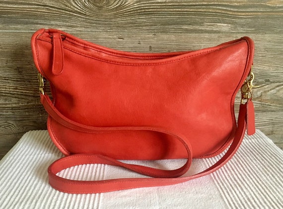 coach red satchel