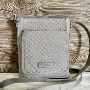 Vintage Vera Bradley Gray Shoulder Crossbody Bag Ship Free