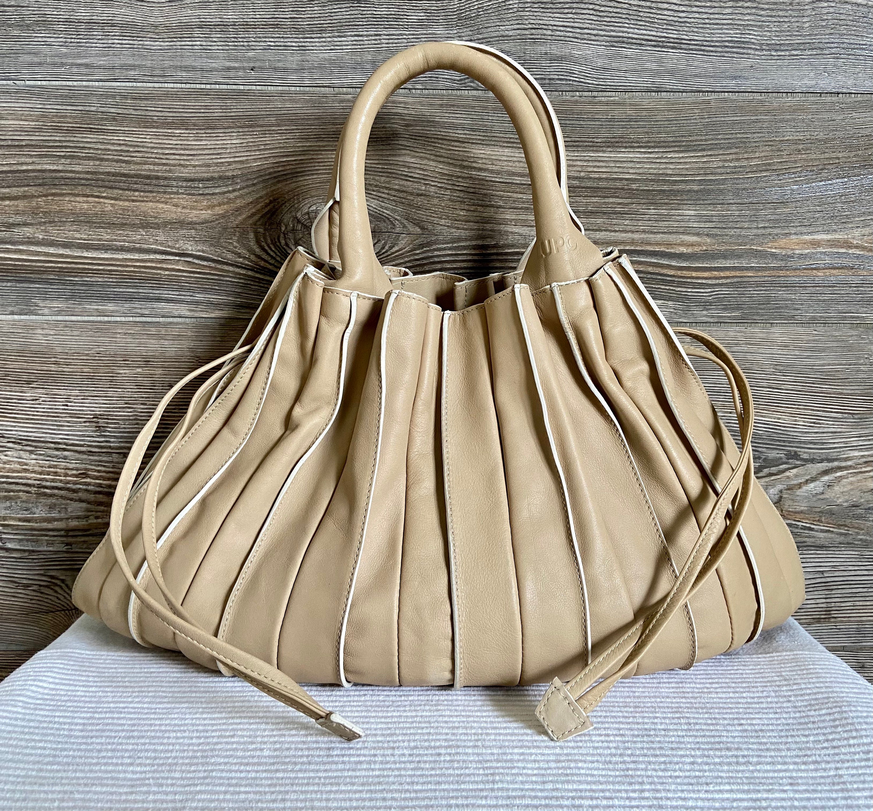 Vintage LUPO Barcelona Abanico Pleated Hobo Satchel Shoulder - Etsy
