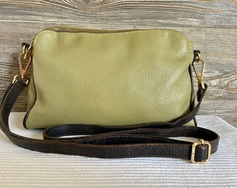 Multicolour large Valentina buffalo leather handbag and shoulder bag