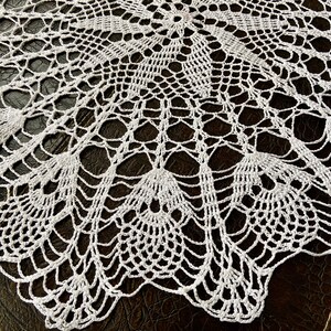 Handmade New White Round Crochet Large 29" Doily Lace Doily Centerpiece ...
