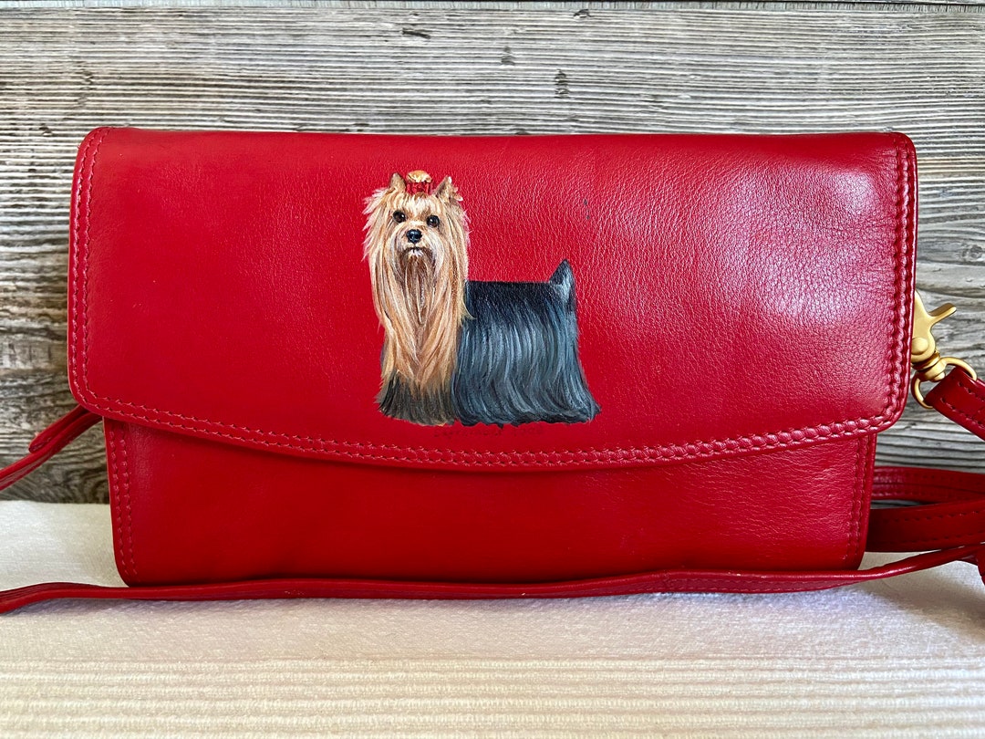 Vintage ILI New York Toronto Red Leather Shoulder Bag Organizer Purse Ship Free Etsy
