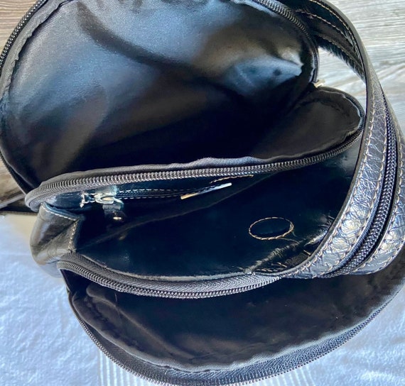 Vintage GIANI BERNINI Leather Black Backpack Shou… - image 8
