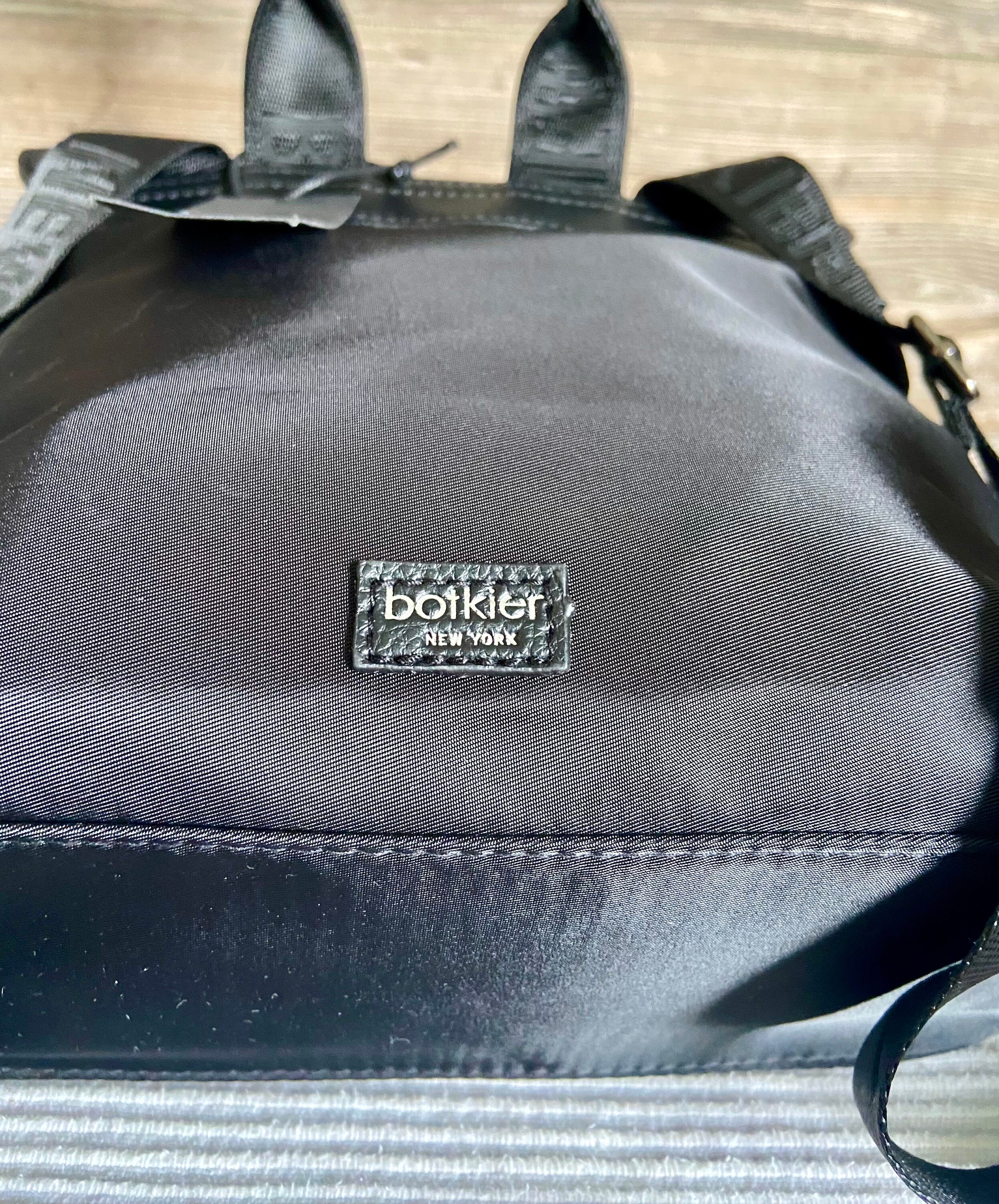 Vintage BOTKIER Black Backpack Daypack Shoulder Bag Ship 