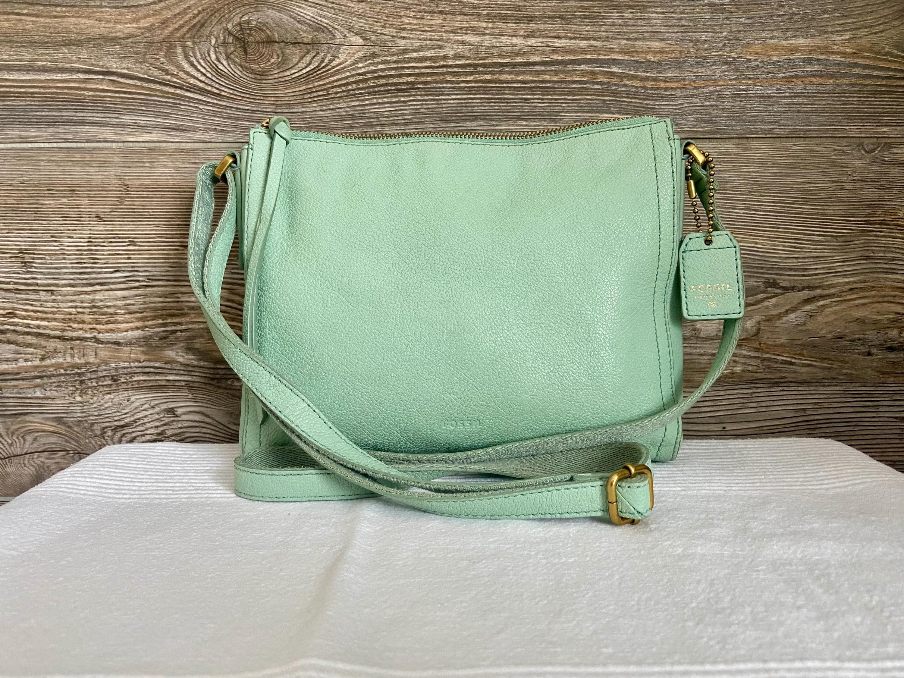 Vintage Fossil Leather Crossbody Bag - Etsy display picture 3