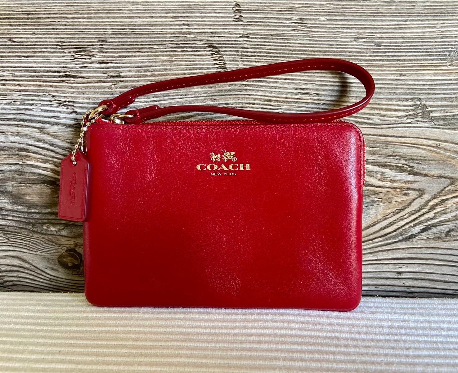 Vintage COACH cuero rojo pulsera bolso moneda bolso barco gratis Etsy Mexico