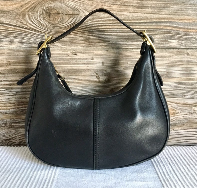 Vintage COACH Legacy Top Zip West Hobo Shoulder Bag Black