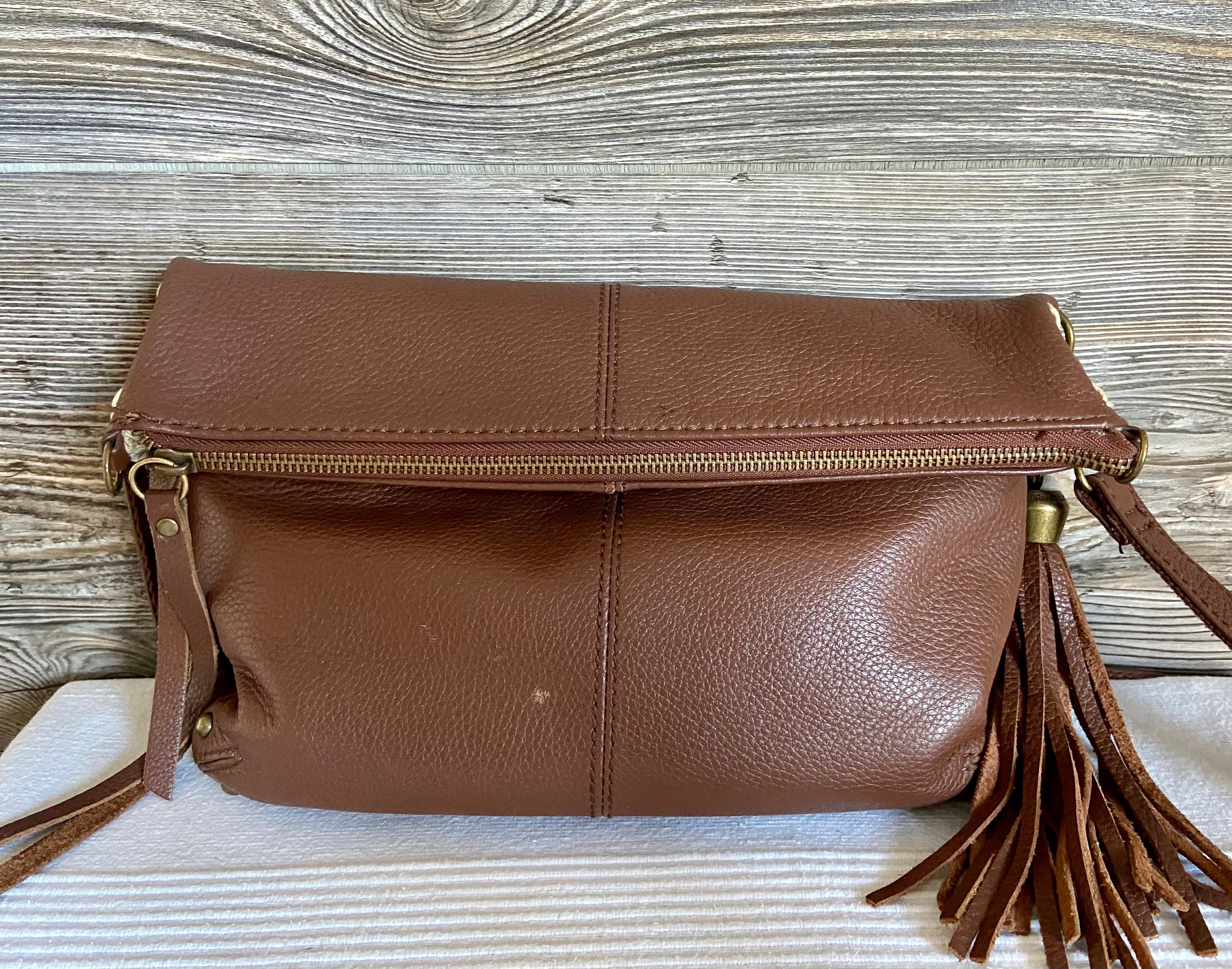 Vintage LUCKY BRAND Brown Leather Shoulder Crossbody Bag Ship Free Etsy Canada