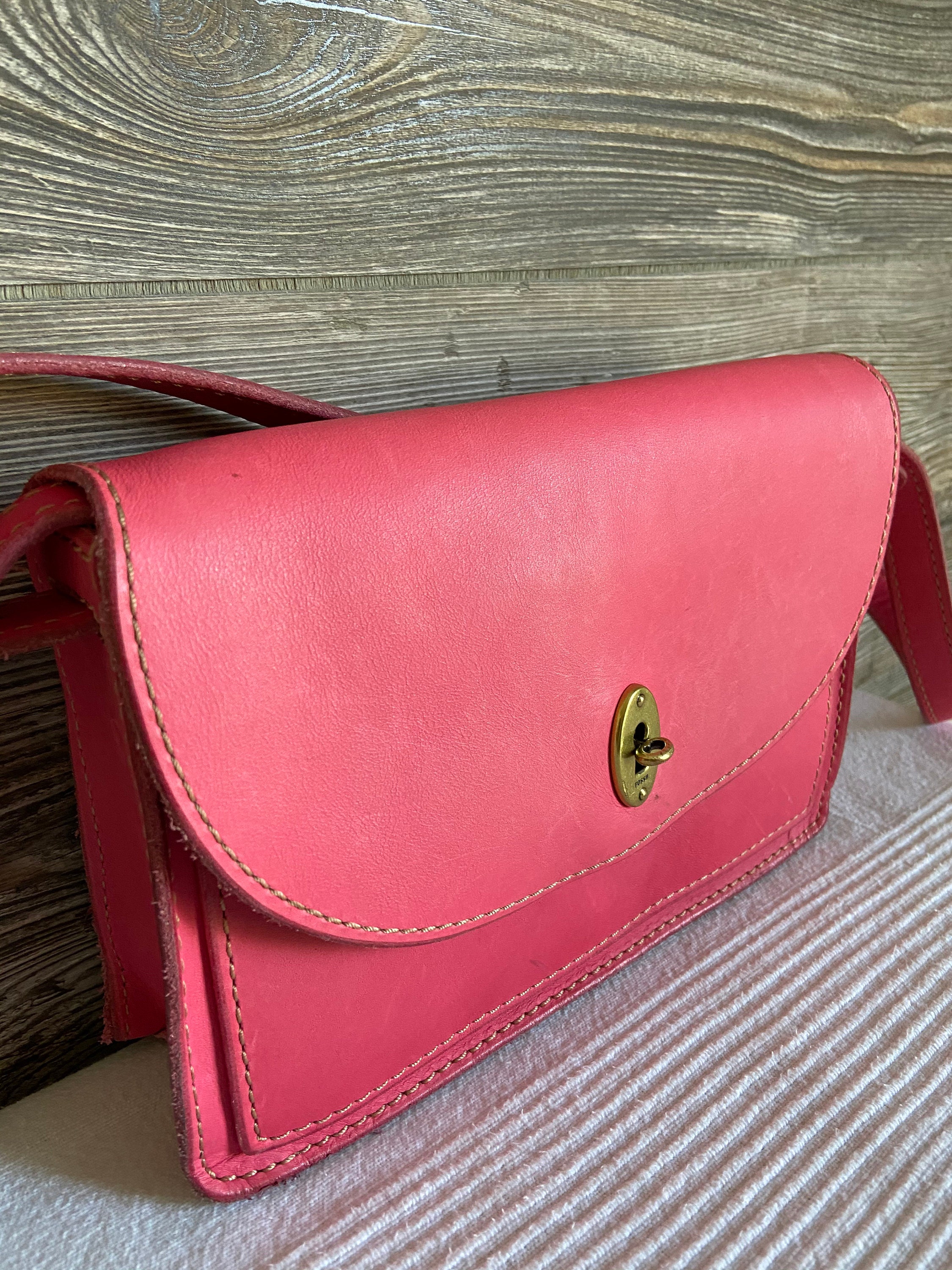 Pink store fossil purse