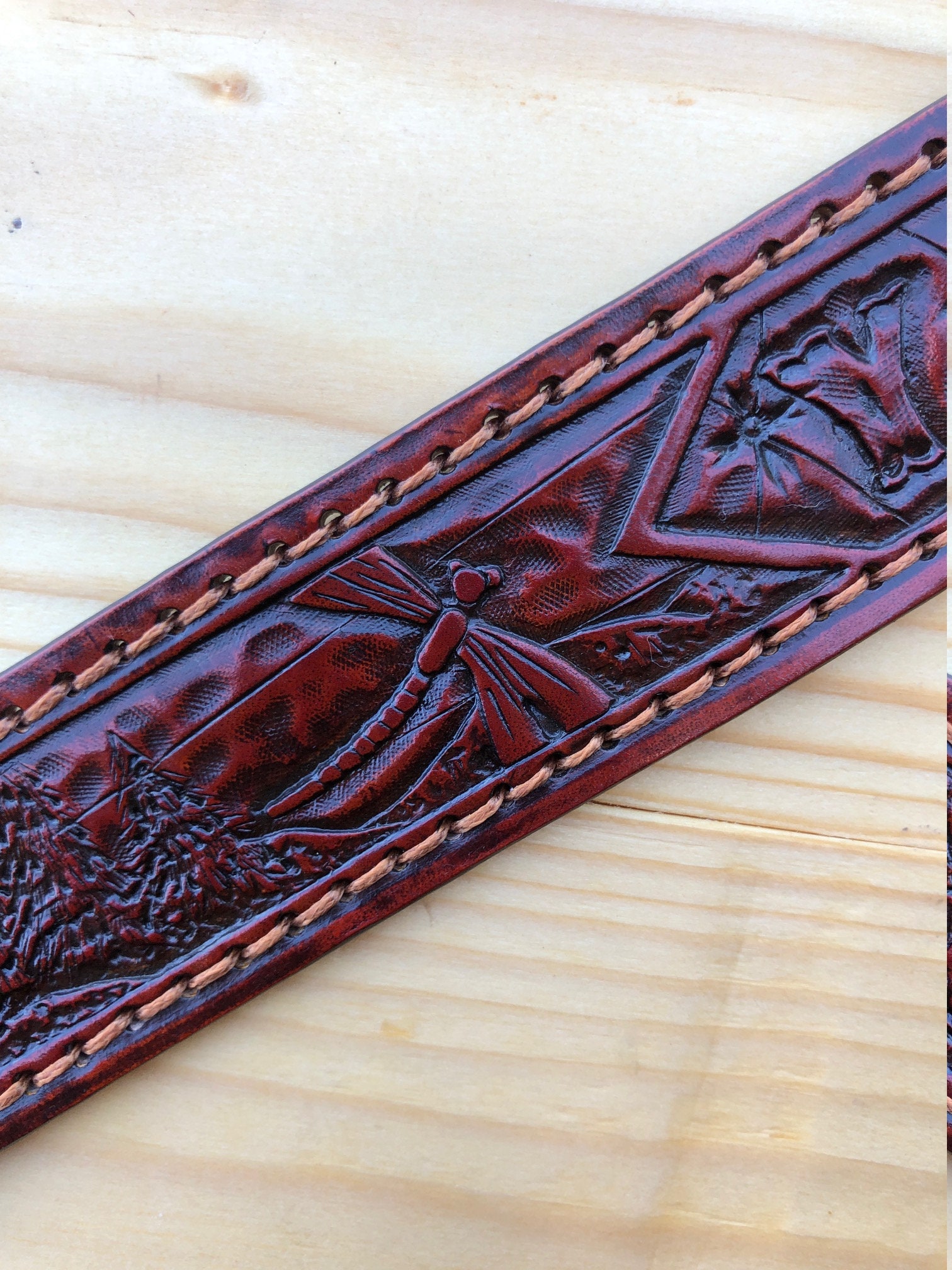 Belt CUSTOM Western Belt 2 Styles w/ Buckle Tooled | Etsy