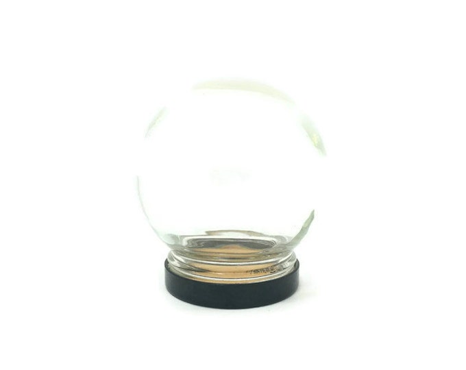 Vintage Round Glass Globe Display Jar With Lid, Clear Glass Sphere