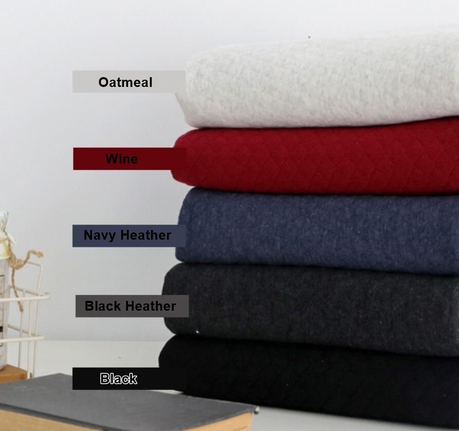 Quilted Knit Fabric in 5 Colors By The Yard Etsy