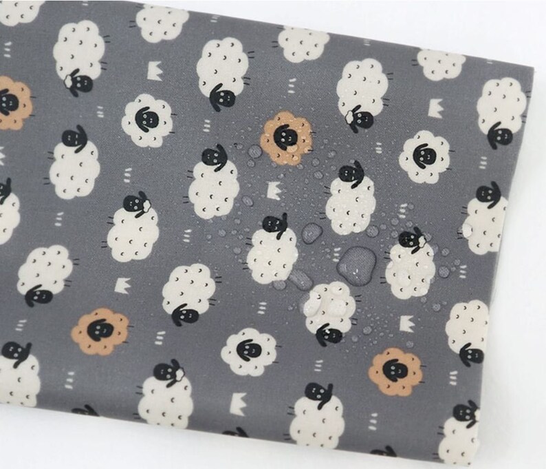 Laminated Cotton Fabric Sheep By The Yard