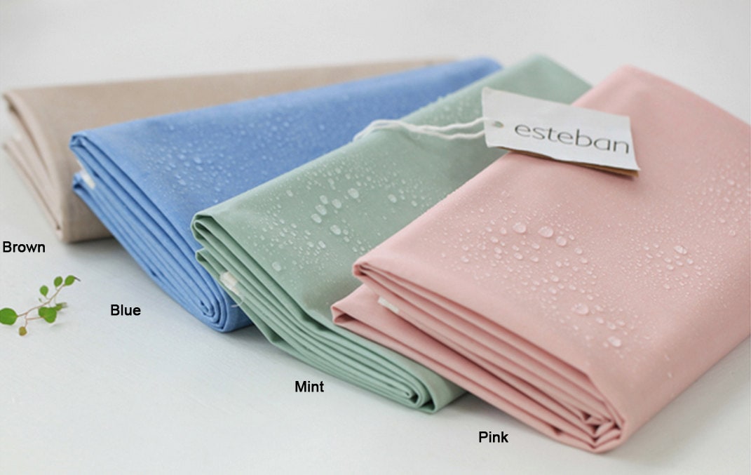 Laminated Cotton Fabric In 4 Solid Colors By The Yard Etsy