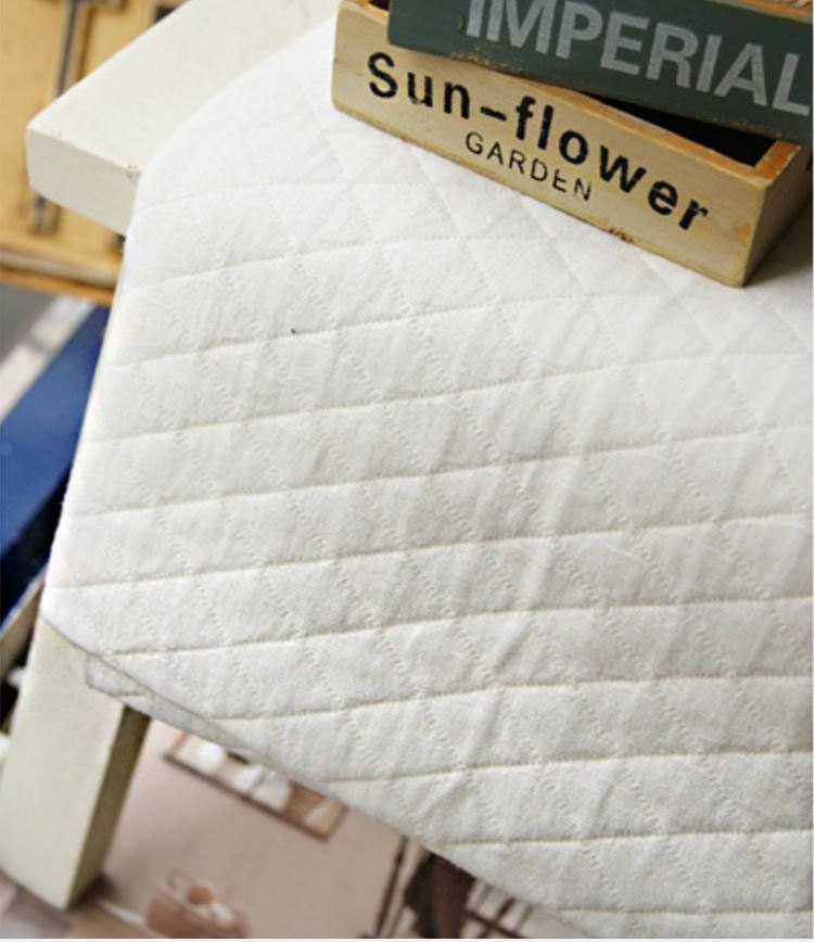 Quilted Knit Fabric White By The Yard Etsy