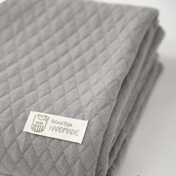 Quilted Knit Fabric Dark Gray By The Yard