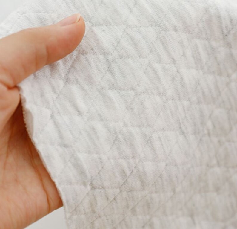 Quilted Knit Fabric in 5 Colors By The Yard Etsy