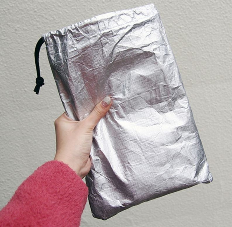 Waterproof Tyvek Nonwoven Fabric Silver By The Yard Etsy