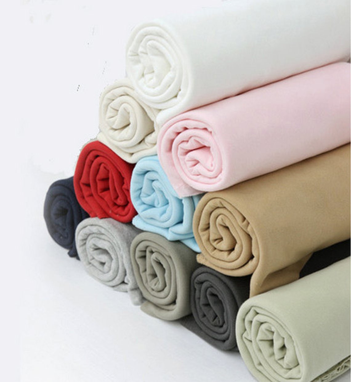 Interlock Knit Fabric In 16 Solid Colors By The Yard Etsy