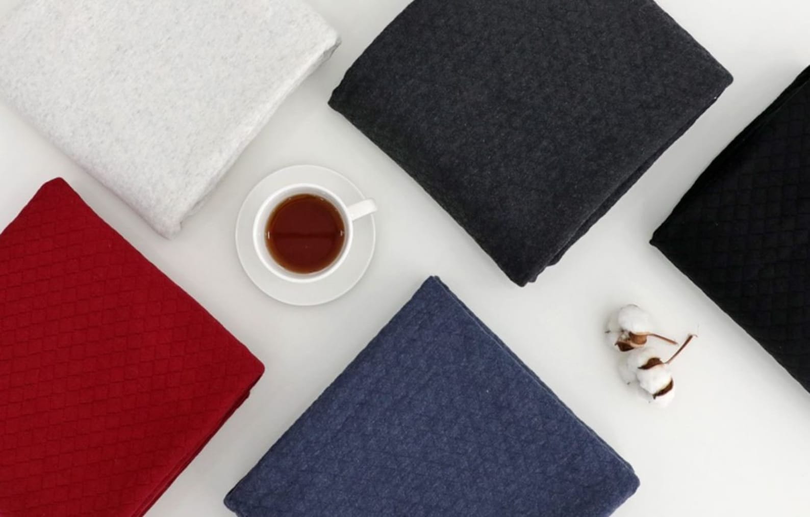 Quilted Knit Fabric in 5 Colors By The Yard Etsy