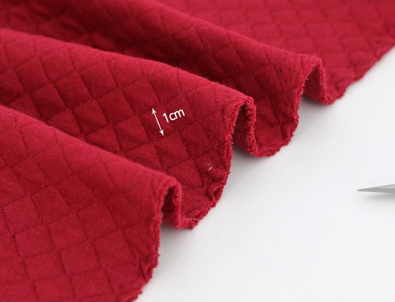 Quilted Knit Fabric in 5 Colors By The Yard Etsy
