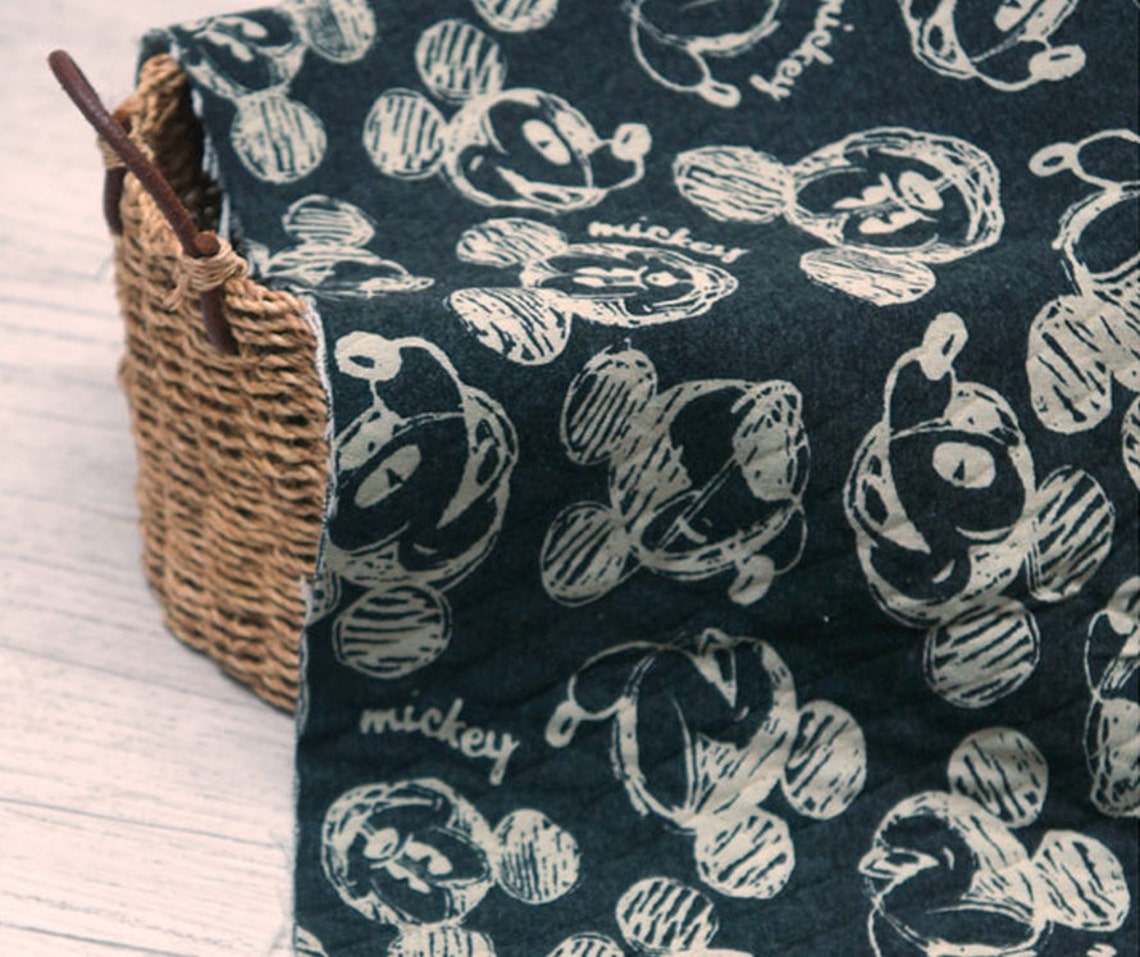 Quilted Knit Fabric Charcoal By The Yard Etsy