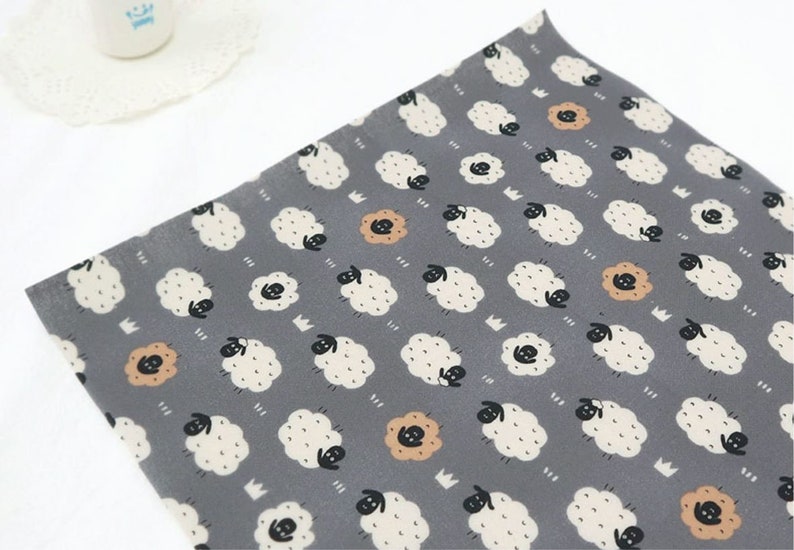 Laminated Cotton Fabric Sheep By The Yard